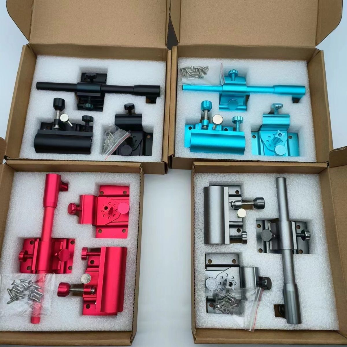 Three sets of fishing boxes